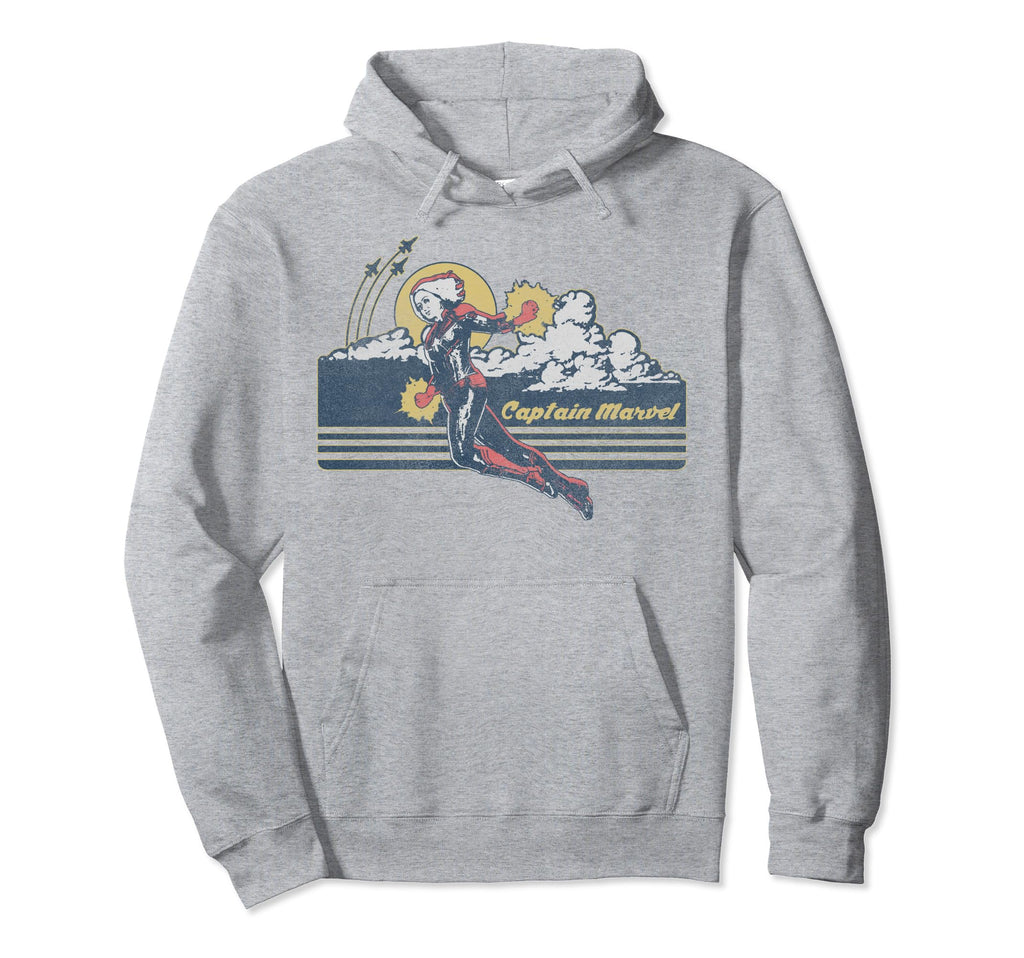 Captain Marvel Sunset Hoodie - Fun Novelty Design for Adults - T-Shirt, Sweatshirt, Hoodie