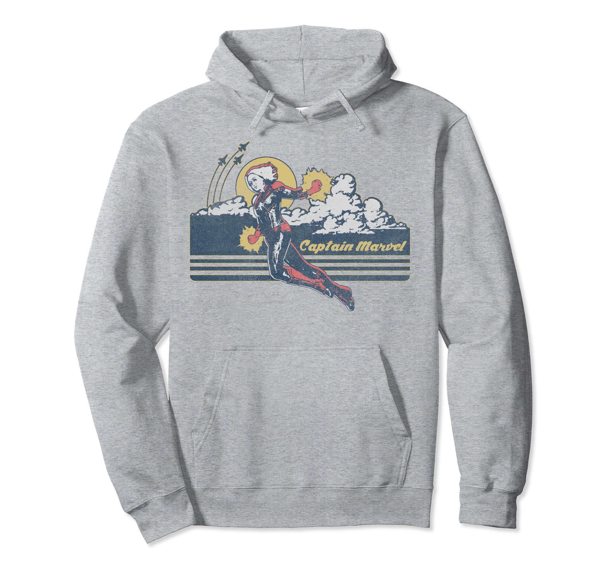 Captain Marvel Sunset Hoodie - Fun Novelty Design for Adults - T-Shirt, Sweatshirt, Hoodie