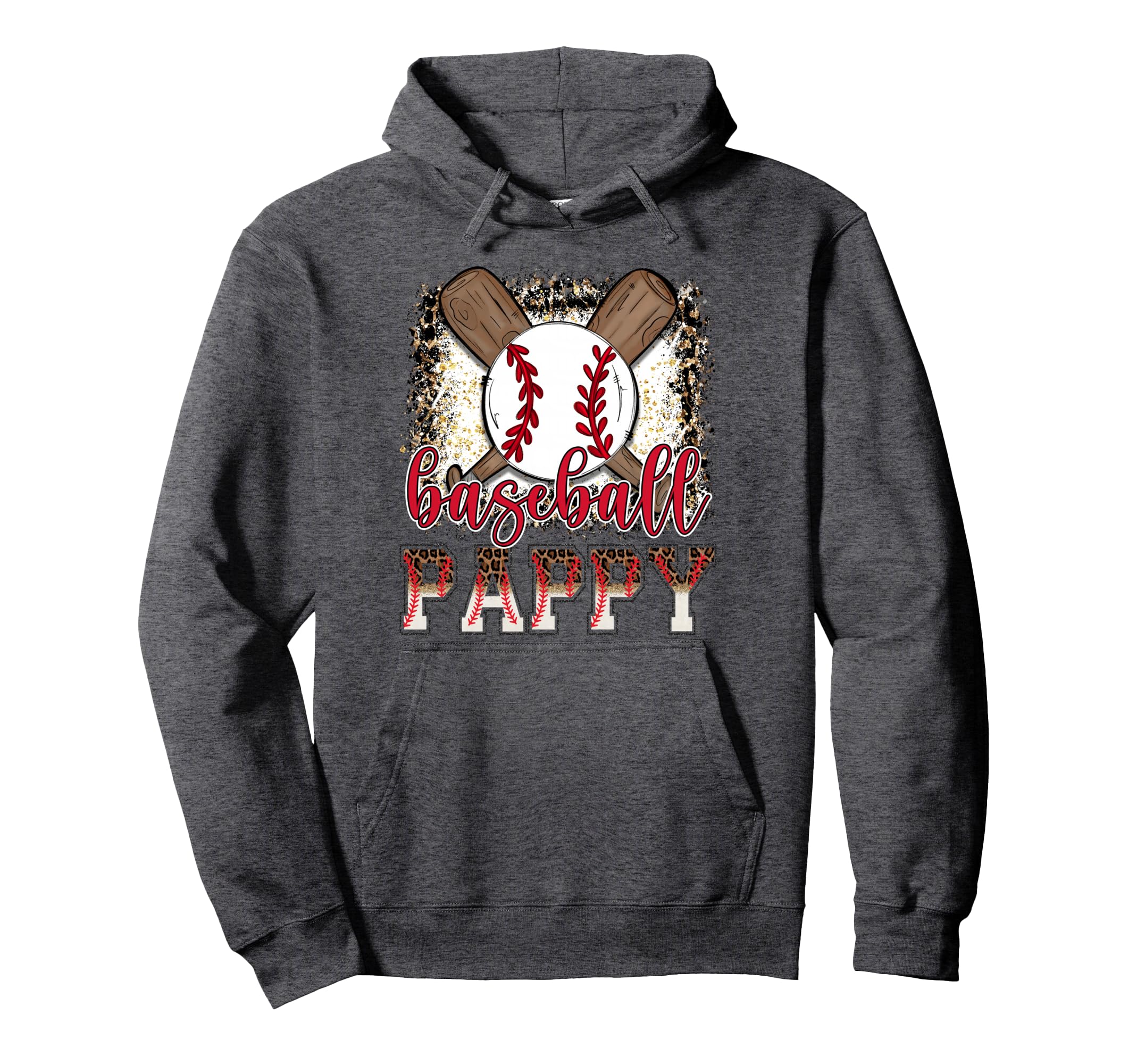 Baseball Pappy Leopard Proud Ball Hoodie - Fun Novelty Design for Adults - T-Shirt, Sweatshirt, Hoodie