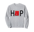 Raised Old School Hip Hop Off Button Sweatshirt - Streetwear Style Unisex - T-Shirt, Sweatshirt, Hoodie