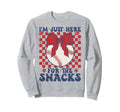 Baseball Sister Im Just Here Snacks Mom Sweatshirt - Trendy Graphic Unisex - T-Shirt, Sweatshirt, Hoodie