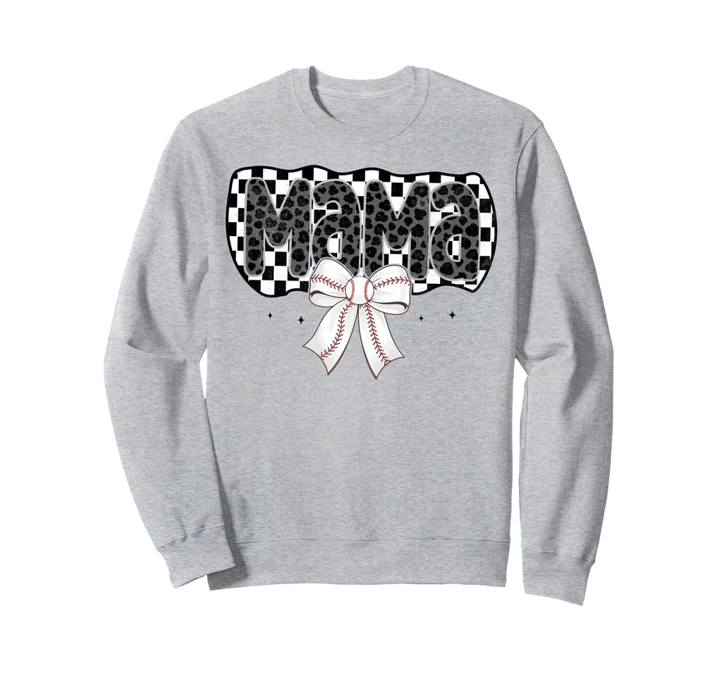 Baseball Checkered Mama Coquette Sweatshirt - Custom Art Print Men Women - T-Shirt, Sweatshirt, Hoodie