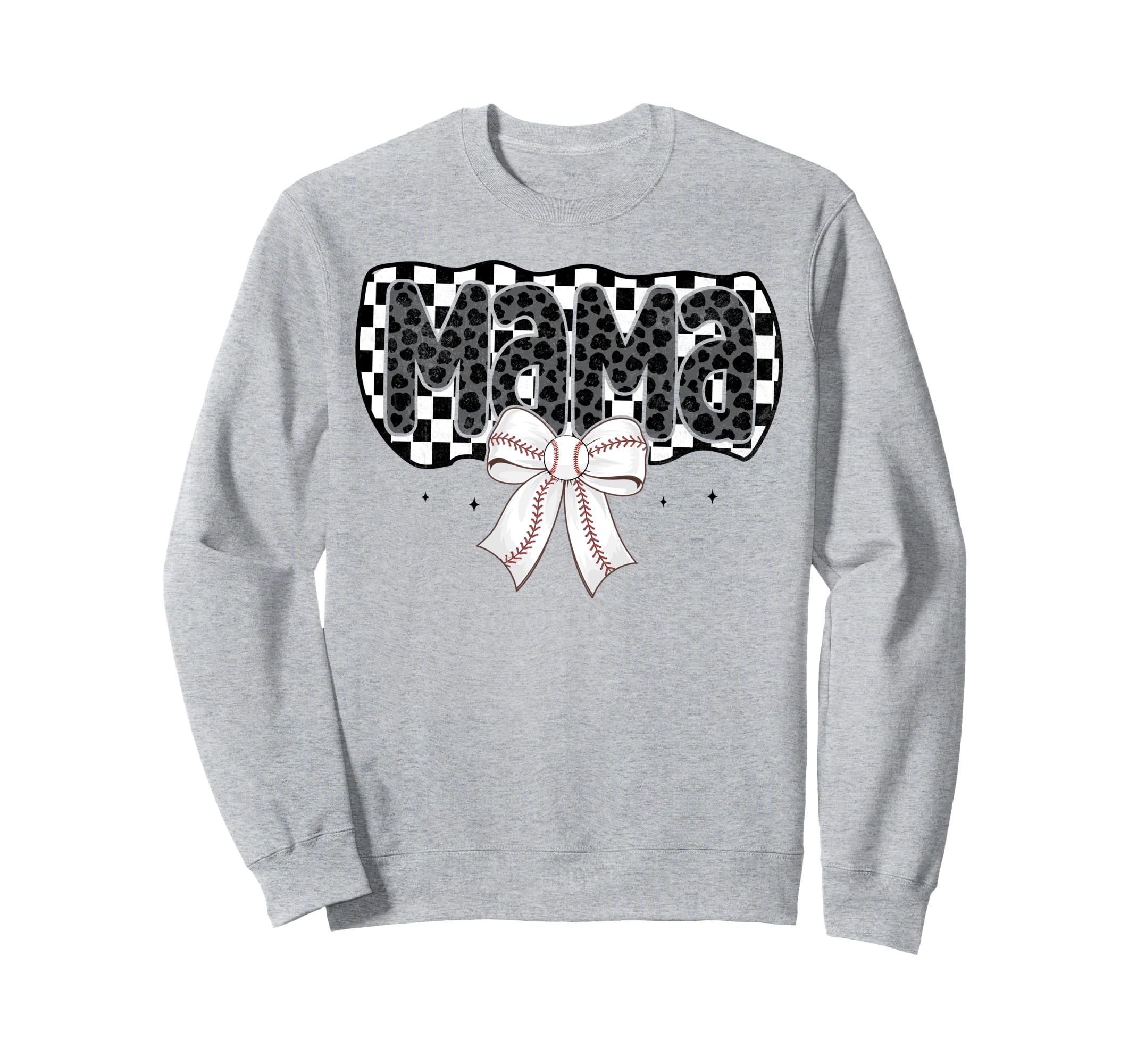 Baseball Checkered Mama Coquette Sweatshirt - Custom Art Print Men Women - T-Shirt, Sweatshirt, Hoodie