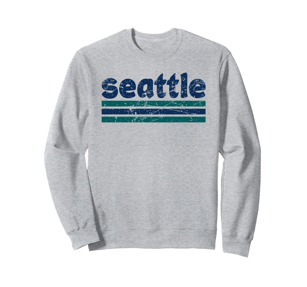 Seattle Washington Three Stripe Sweatshirt - Minimalist Print for Adults - T-Shirt, Sweatshirt, Hoodie