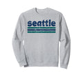 Seattle Washington Three Stripe Sweatshirt - Minimalist Print for Adults - T-Shirt, Sweatshirt, Hoodie