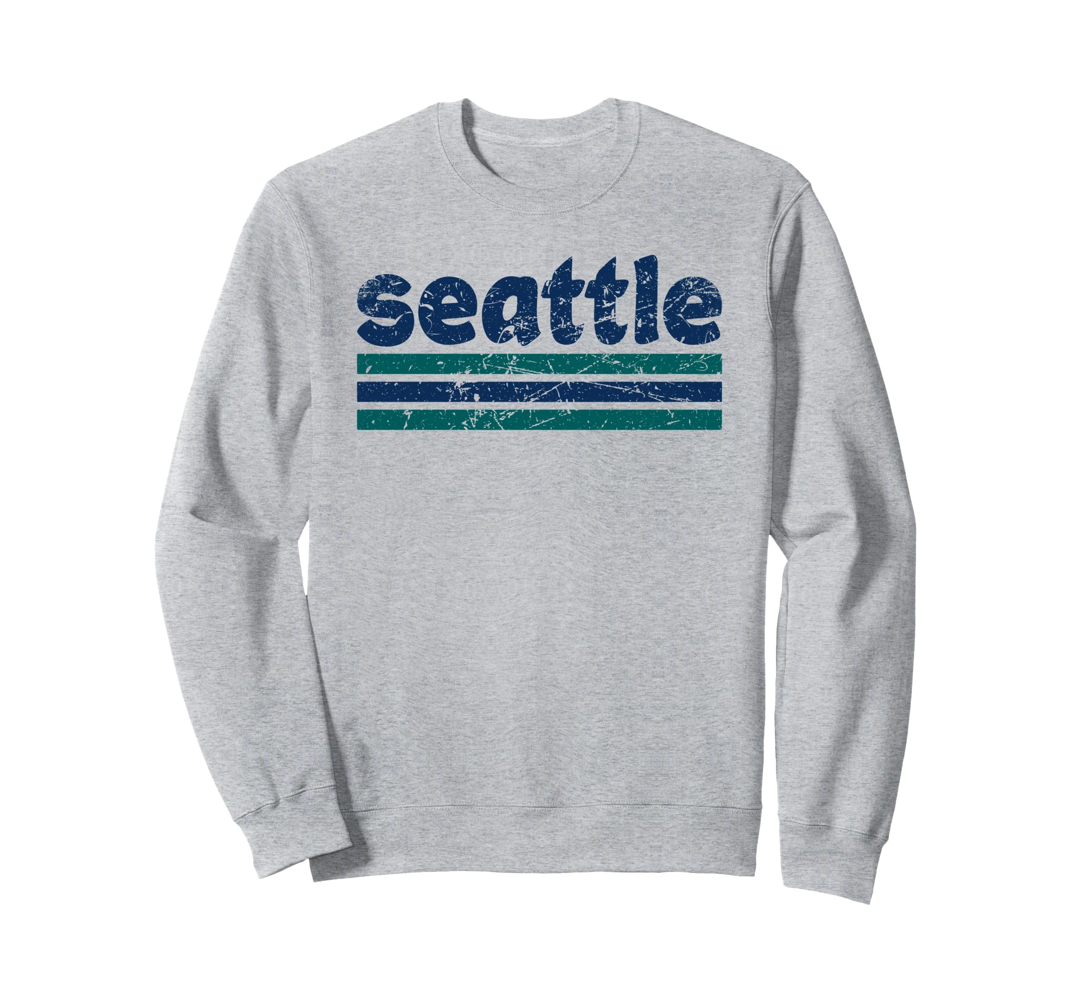 Seattle Washington Three Stripe Sweatshirt - Minimalist Print for Adults - T-Shirt, Sweatshirt, Hoodie