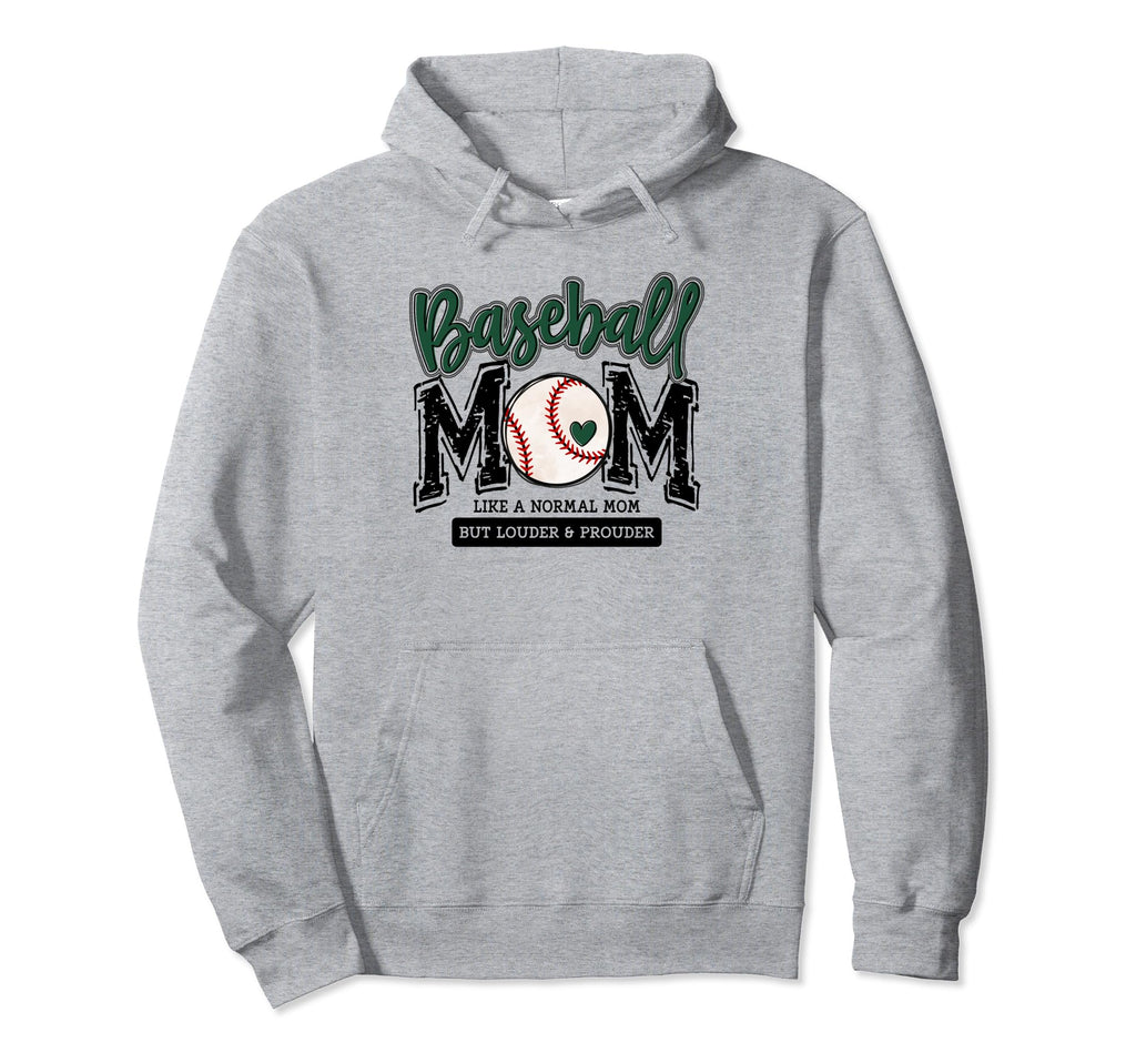 Baseball Mom Green Varsity Baseball Hoodie - Aesthetic Graphic for Adults - T-Shirt, Sweatshirt, Hoodie