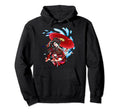 Geisha Vaporwave Japanese Koi Fish Carp Hoodie - Trendy Graphic for Adults - T-Shirt, Sweatshirt, Hoodie