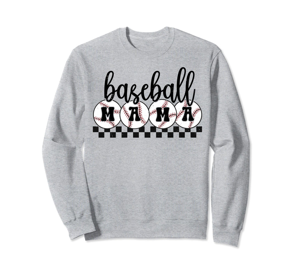 Checkered Baseball Mama Baseball Sweatshirt - Custom Art Print Men Women - T-Shirt, Sweatshirt, Hoodie