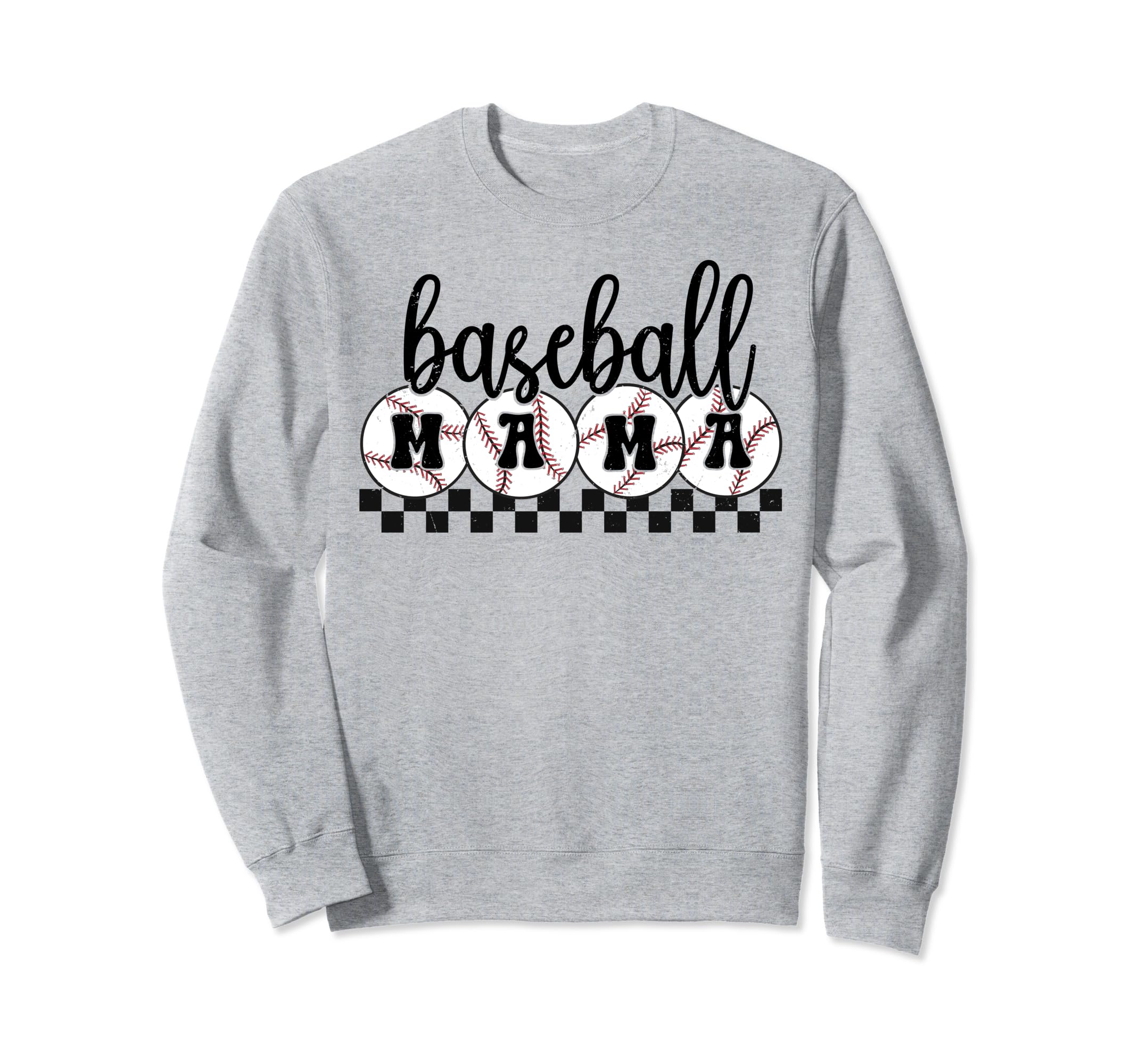 Checkered Baseball Mama Baseball Sweatshirt - Custom Art Print Men Women - T-Shirt, Sweatshirt, Hoodie