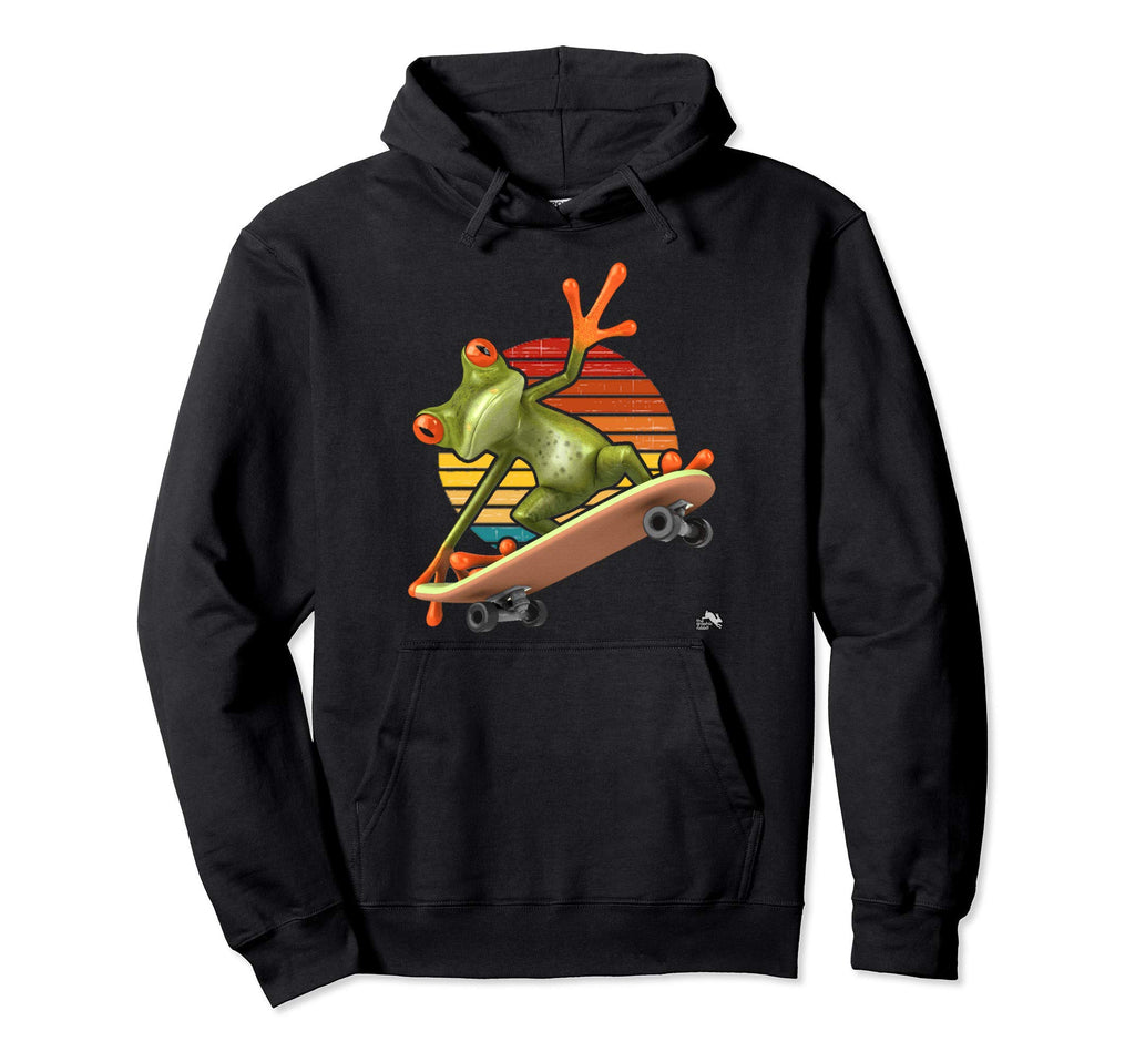 Frog Skateboard Sunset Skateboarding Hoodie - Graphic Print for Adults - T-Shirt, Sweatshirt, Hoodie