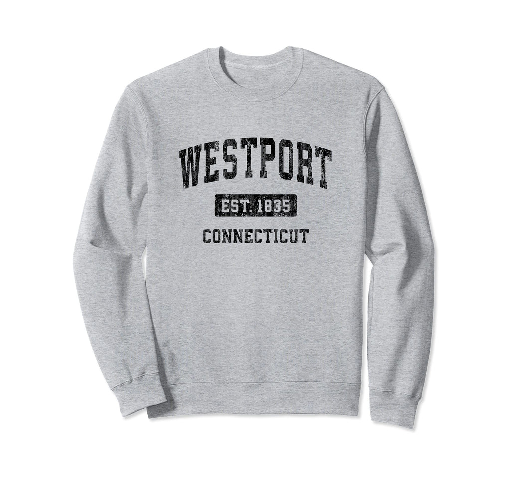 Westport Connecticut Ct Sports Black Sweatshirt - Custom Art Print Unisex - T-Shirt, Sweatshirt, Hoodie