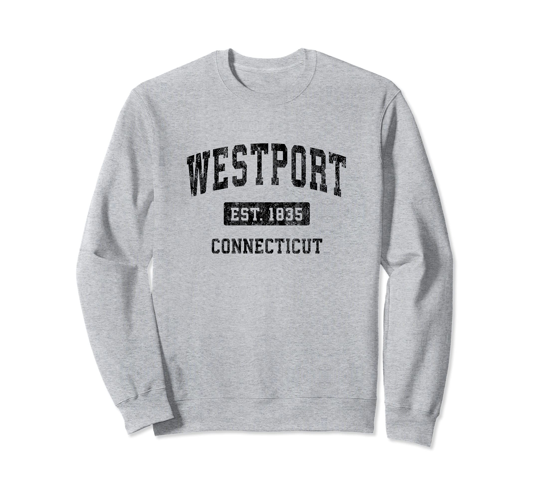 Westport Connecticut Ct Sports Black Sweatshirt - Custom Art Print Unisex - T-Shirt, Sweatshirt, Hoodie