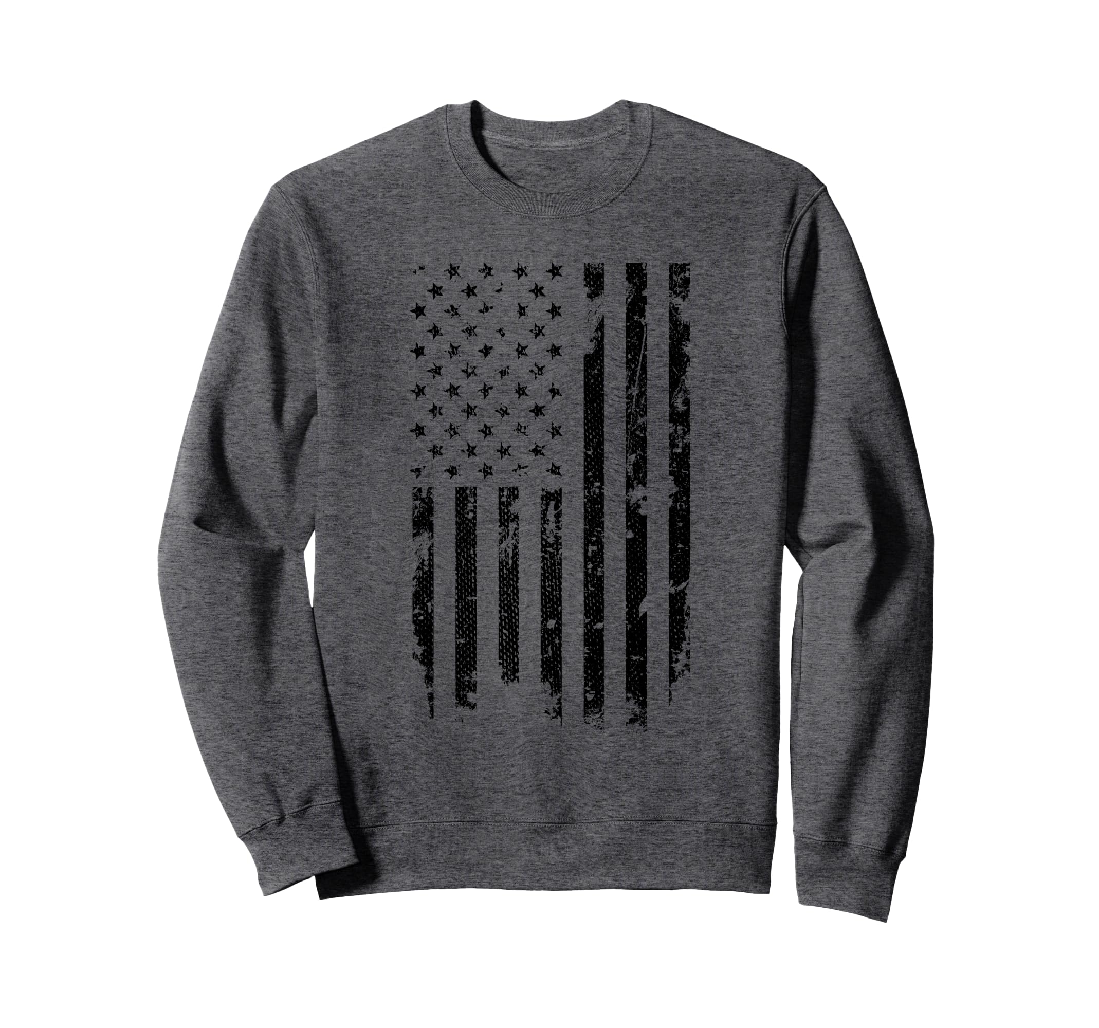 Distressed American Flag Sweatshirt - Unique Graphic Men Women - T-Shirt, Sweatshirt, Hoodie