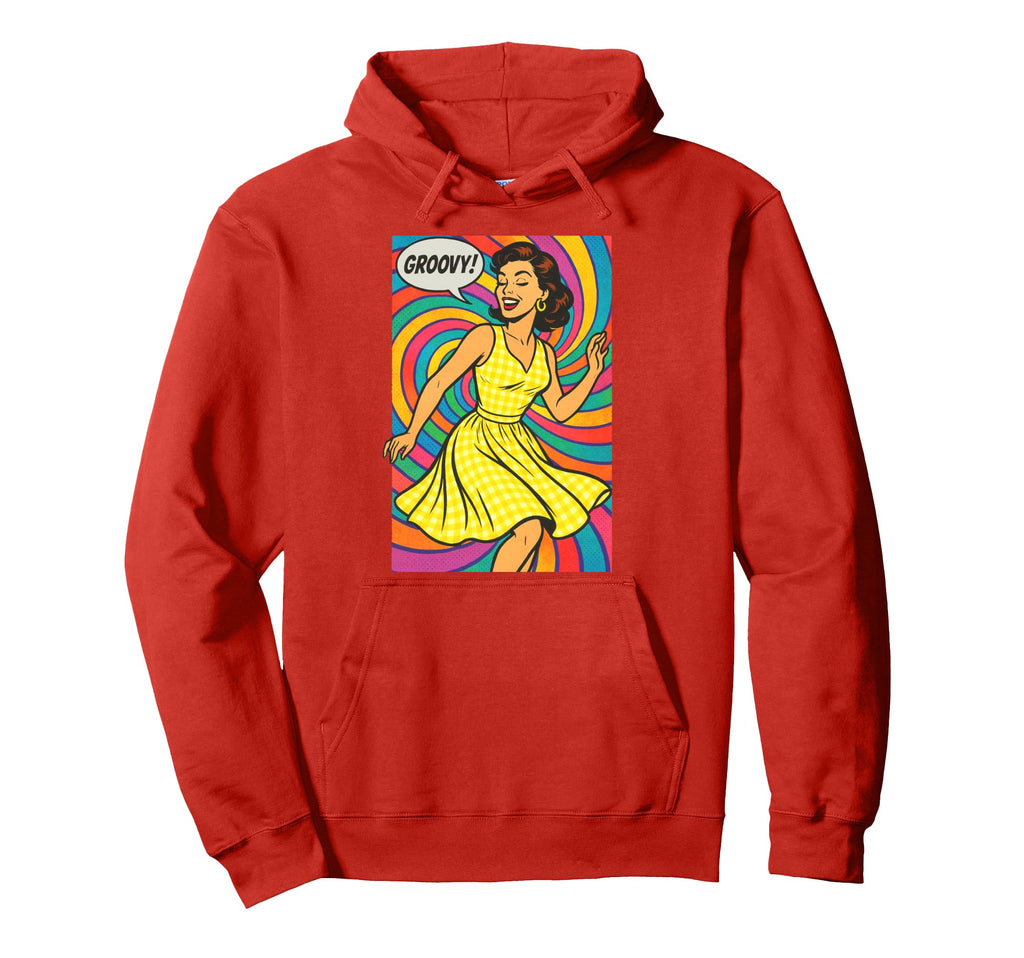 Pop Art Brunette Psychedelic 50S Hoodie - Casual Everyday Wear for Adults - T-Shirt, Sweatshirt, Hoodie