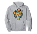 Boho Flower Block Hoodie - Minimalist Print for Adults - T-Shirt, Sweatshirt, Hoodie