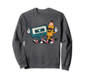 80S 90S Audio Cassette Tape Cartoon Sweatshirt - Streetwear Style Unisex - T-Shirt, Sweatshirt, Hoodie