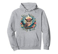 Owl Stay Wild Boho Nature Floral Hoodie - Custom Art Print for Adults - T-Shirt, Sweatshirt, Hoodie