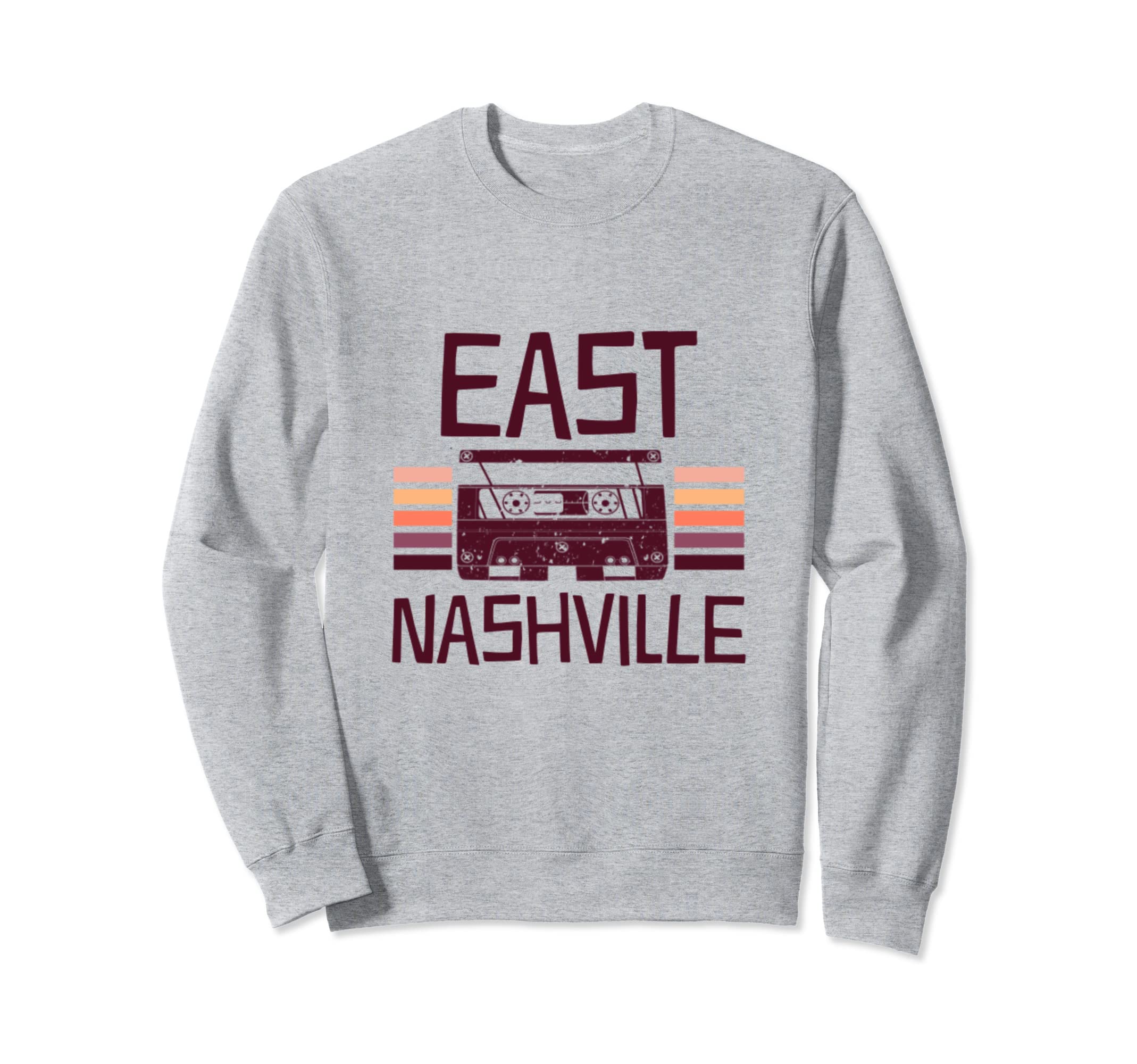 East Nashville Tennessee Cassette Sweatshirt - Trendy Graphic for Adults - T-Shirt, Sweatshirt, Hoodie