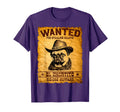 Funny Pug Wanted Western Cowboy Pug Dog T-Shirt - Fun Novelty Design Unisex - T-Shirt, Sweatshirt, Hoodie