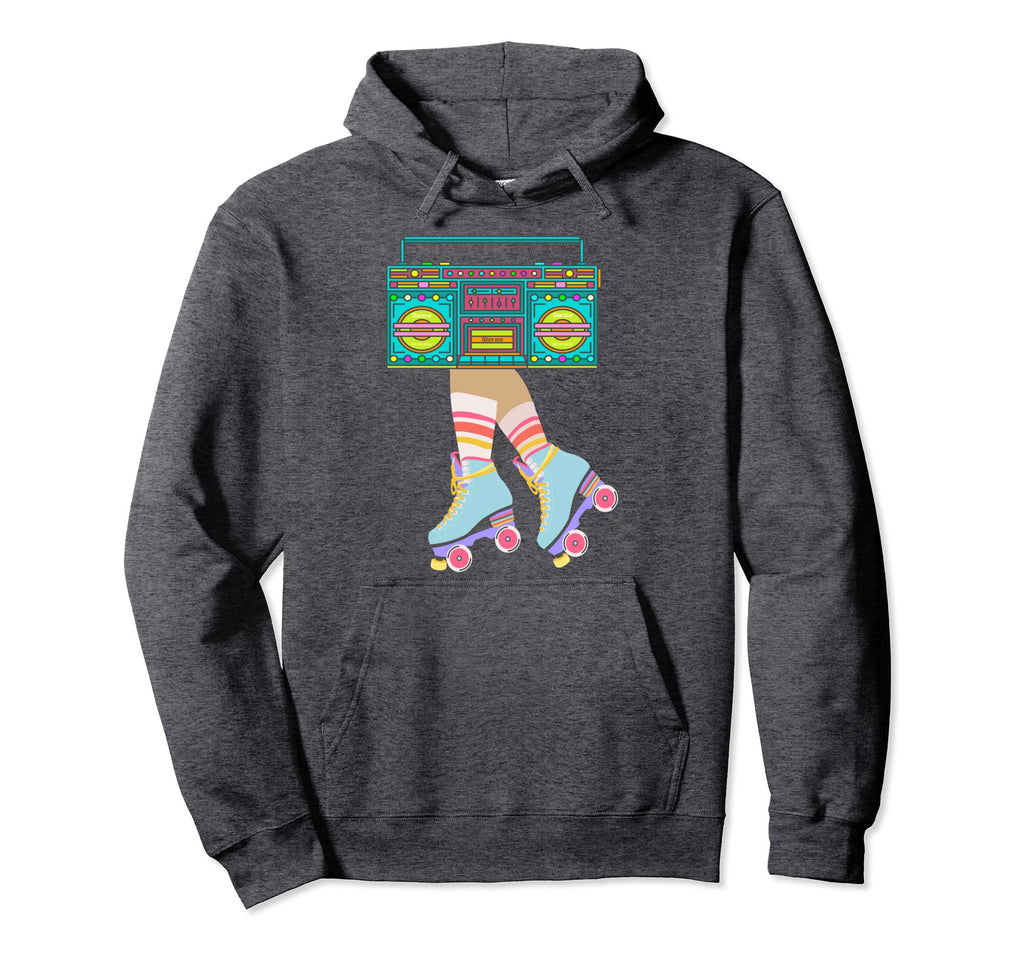 Roller Skates Funny 80S 90S Roller Disco Hoodie - Graphic Print for Adults - T-Shirt, Sweatshirt, Hoodie