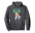 Roller Skates Funny 80S 90S Roller Disco Hoodie - Graphic Print for Adults - T-Shirt, Sweatshirt, Hoodie