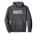 Marvel Comics Blue Red Distressed Logo Hoodie - Novelty Apparel Men Women - T-Shirt, Sweatshirt, Hoodie