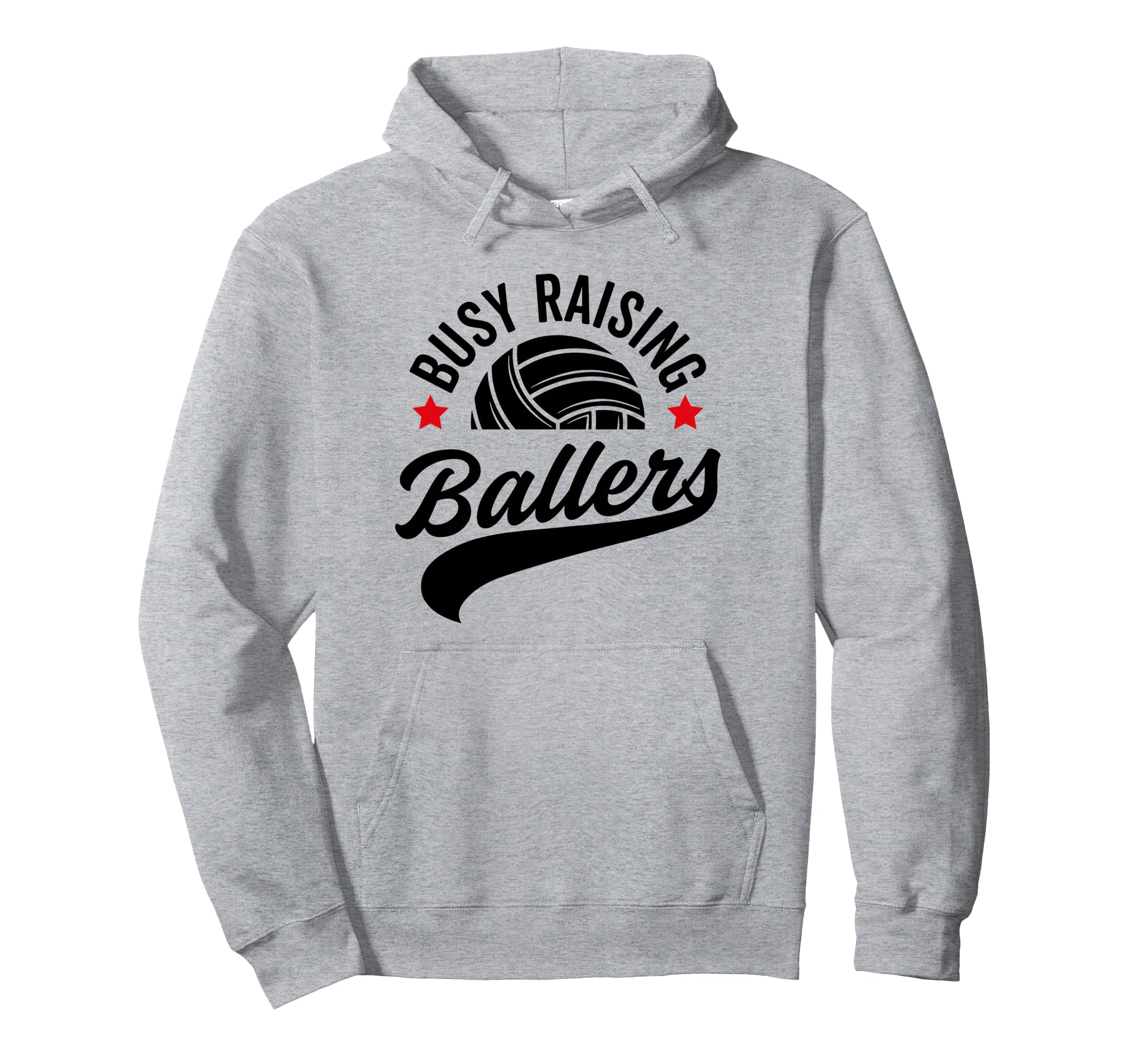 Busy Raising Ballers Volleyball Cheer Hoodie - Unique Graphic Men Women - T-Shirt, Sweatshirt, Hoodie