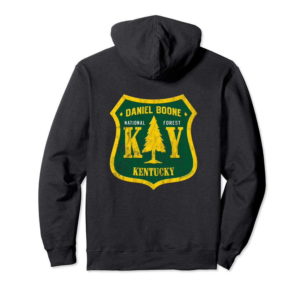 Daniel Boone National Forest Kentucky Shield Hoodie - Graphic Print Unisex - T-Shirt, Sweatshirt, Hoodie