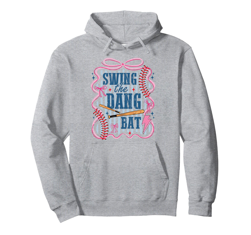 Swing Dang Bat Baseball Season Game Day Hoodie - Custom Art Print Unisex - T-Shirt, Sweatshirt, Hoodie