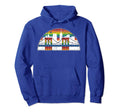 Brooklyn Bridge Rainbow Skyline Hoodie - Graphic Print Men Women - T-Shirt, Sweatshirt, Hoodie