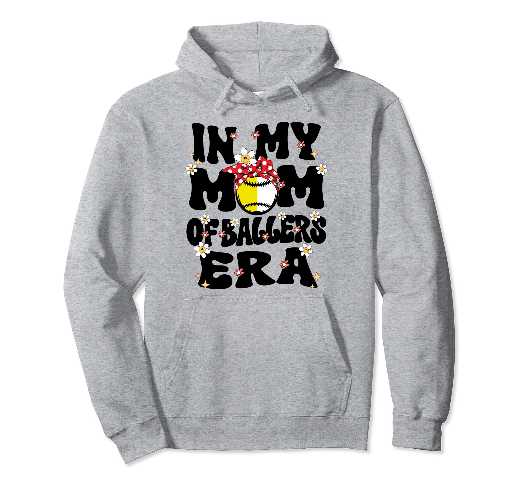 My Mom Ballers Era Groovy Baseball Hoodie - Custom Art Print for Adults - T-Shirt, Sweatshirt, Hoodie