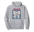 Baseball Coquette Mama Coquette Bow Hoodie - Aesthetic Graphic for Adults - T-Shirt, Sweatshirt, Hoodie