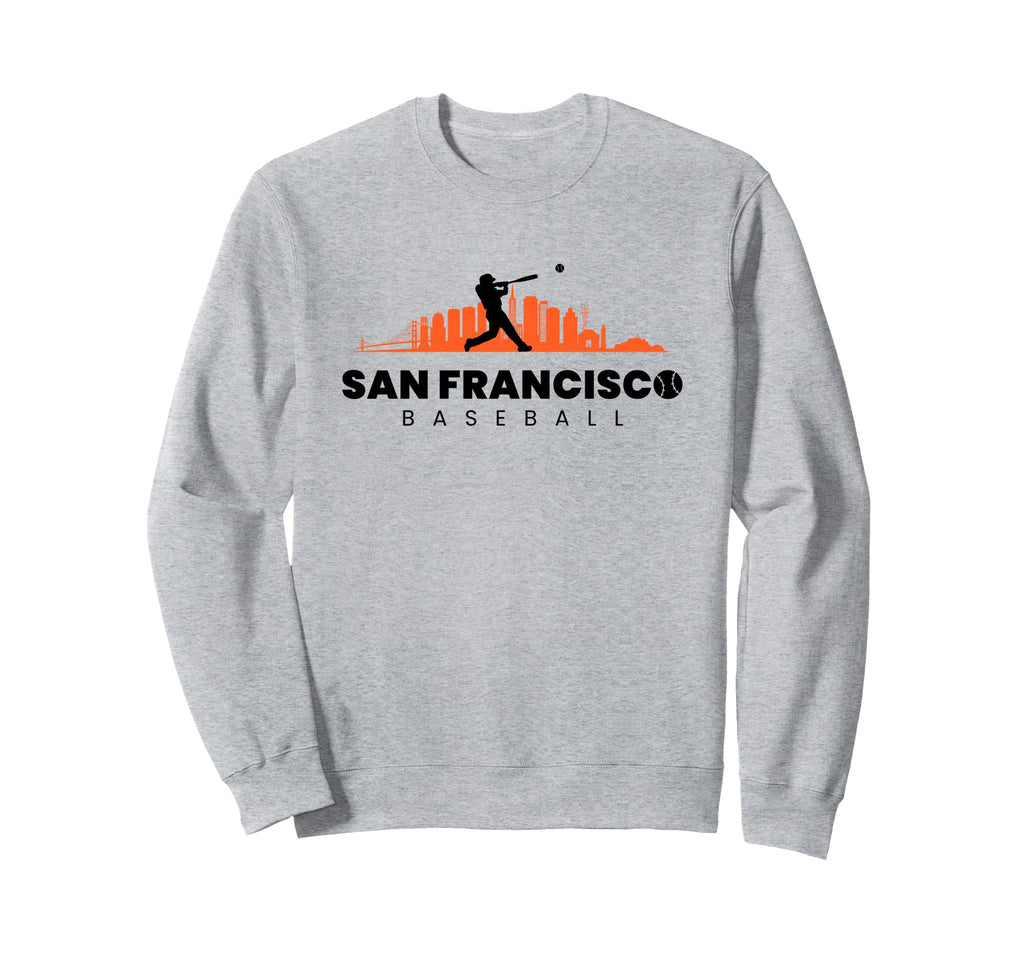 San Francisco Baseball Minimalist Sweatshirt - Graphic Print Men Women - T-Shirt, Sweatshirt, Hoodie