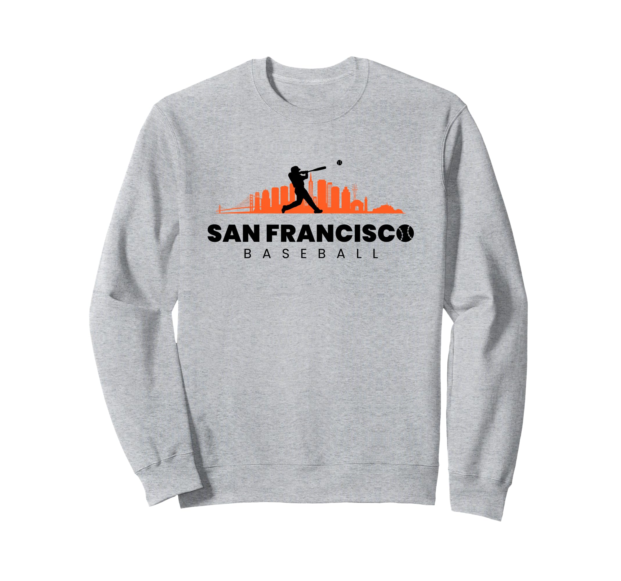 San Francisco Baseball Minimalist Sweatshirt - Graphic Print Men Women - T-Shirt, Sweatshirt, Hoodie