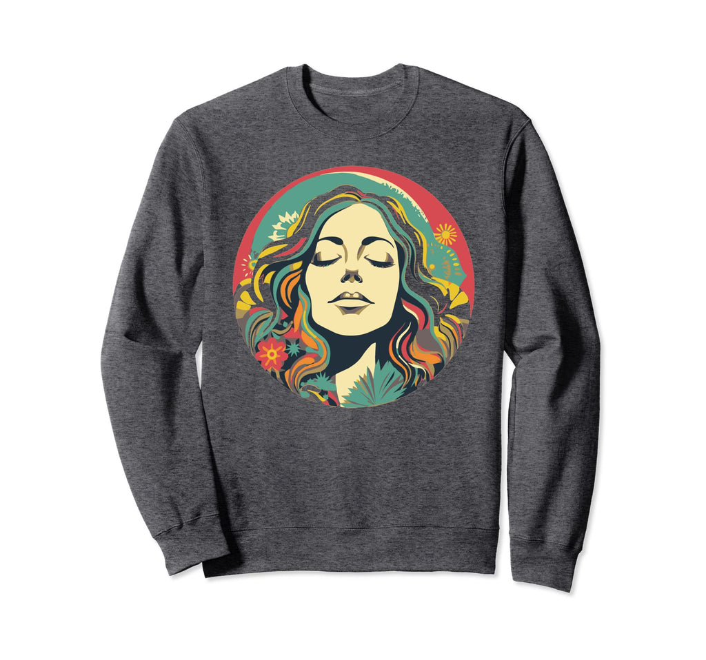 Groovy Mountain Mama Hippie 60S Sweatshirt - Trendy Graphic for Adults - T-Shirt, Sweatshirt, Hoodie