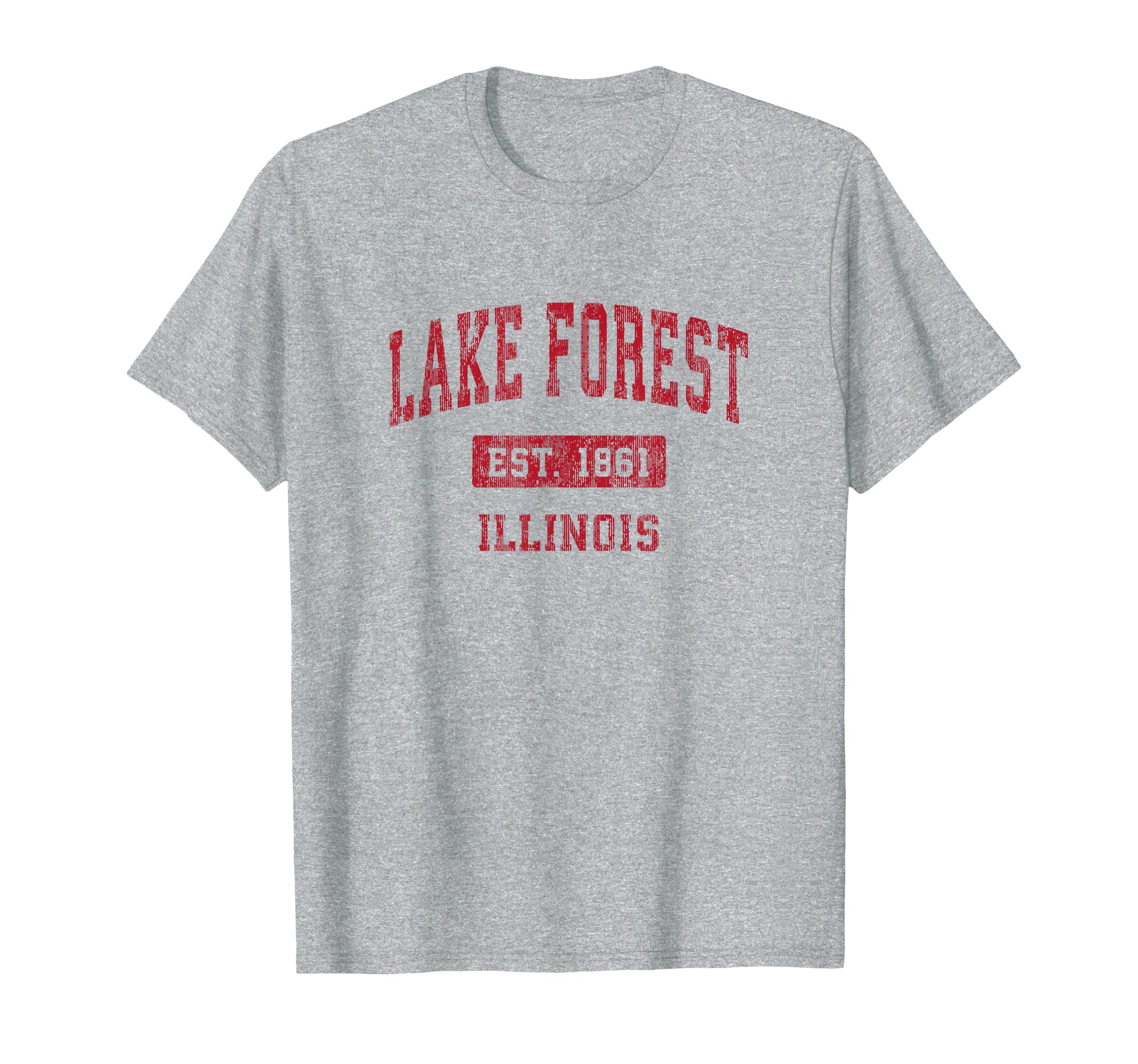 Lake Forest Illinois Il Sports Red T-Shirt - Graphic Print Men Women - T-Shirt, Sweatshirt, Hoodie