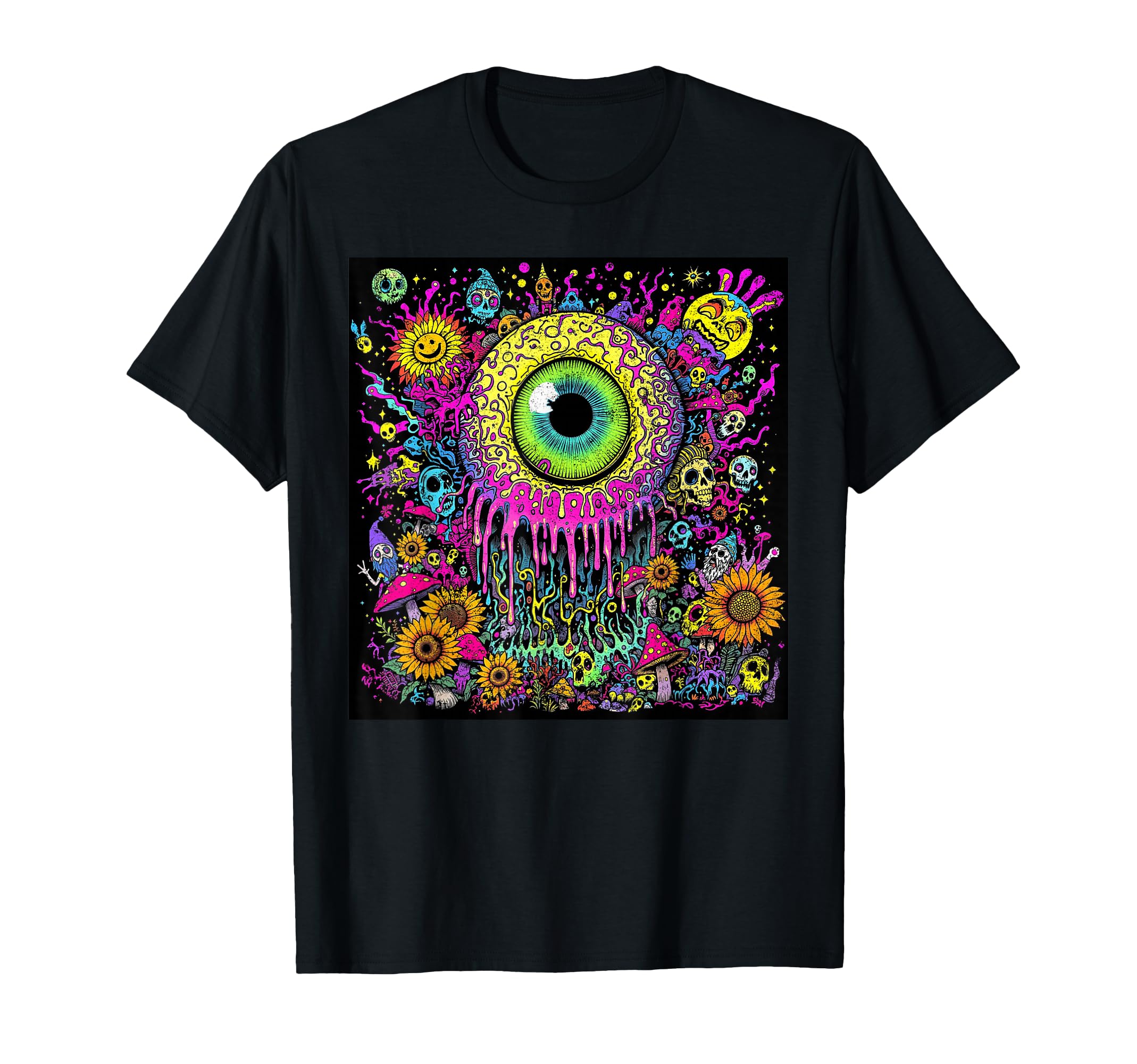 Psychedelic Trippy Colorful Music T-Shirt - Aesthetic Graphic Men Women - T-Shirt, Sweatshirt, Hoodie