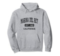 Marina Del Rey California Ca Sports Hoodie - Custom Art Print Men Women - T-Shirt, Sweatshirt, Hoodie