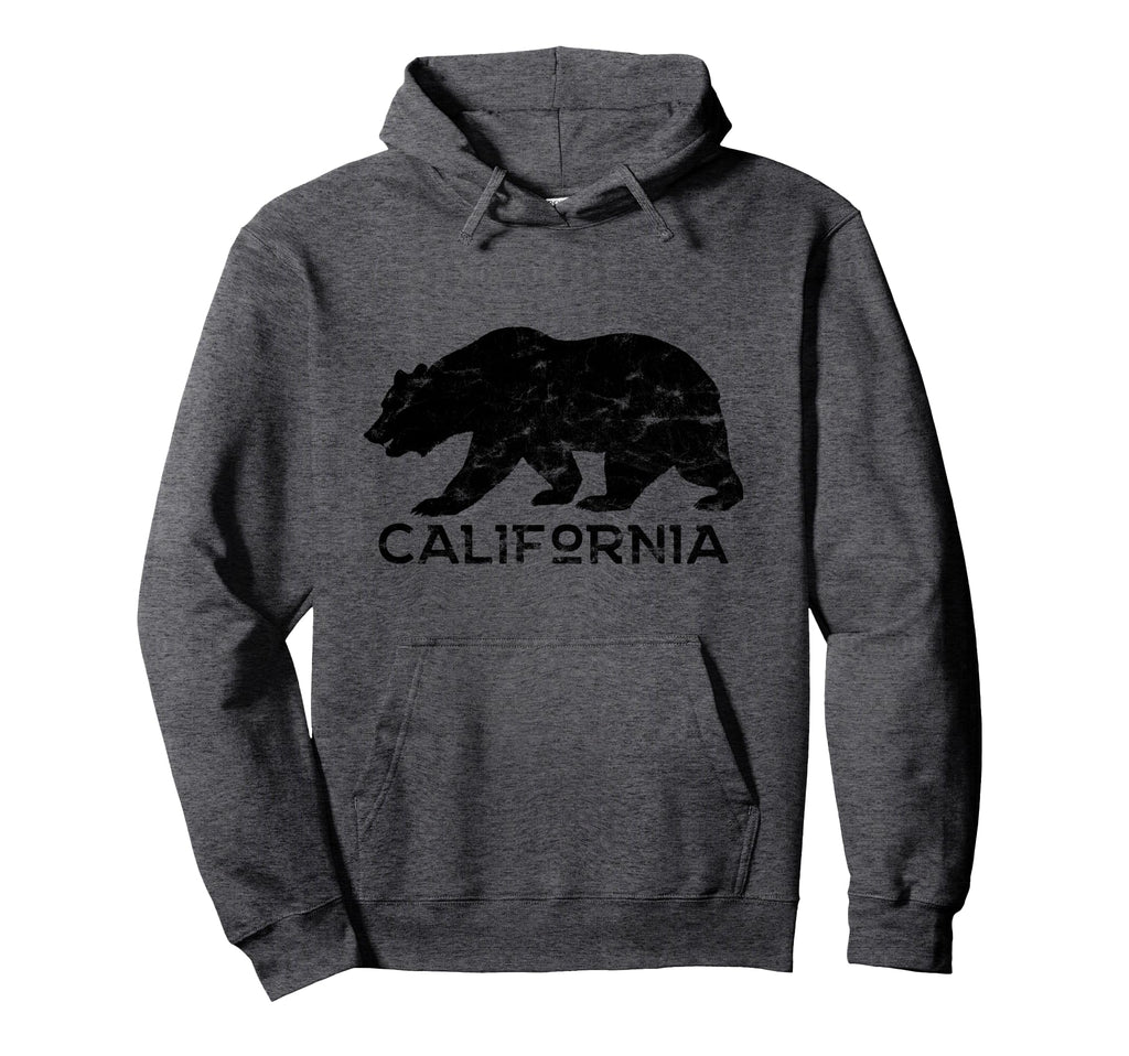 California Bear Distressed Hoodie - Custom Art Print Unisex - T-Shirt, Sweatshirt, Hoodie