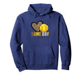 Softball Mom Game Day Vibes Leopard Heart Hoodie - Custom Art Print Unisex - T-Shirt, Sweatshirt, Hoodie