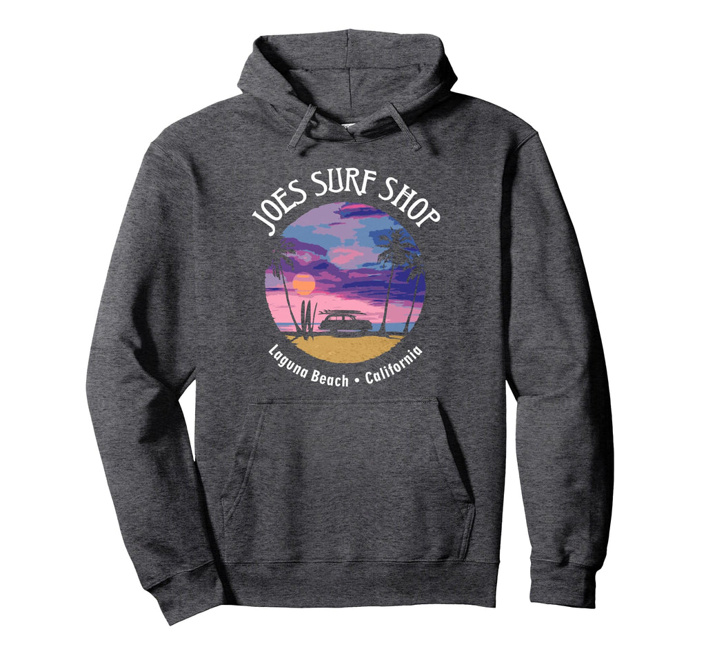 Joes Surf Sunset Logo Hoodie - Trendy Graphic for Adults - T-Shirt, Sweatshirt, Hoodie