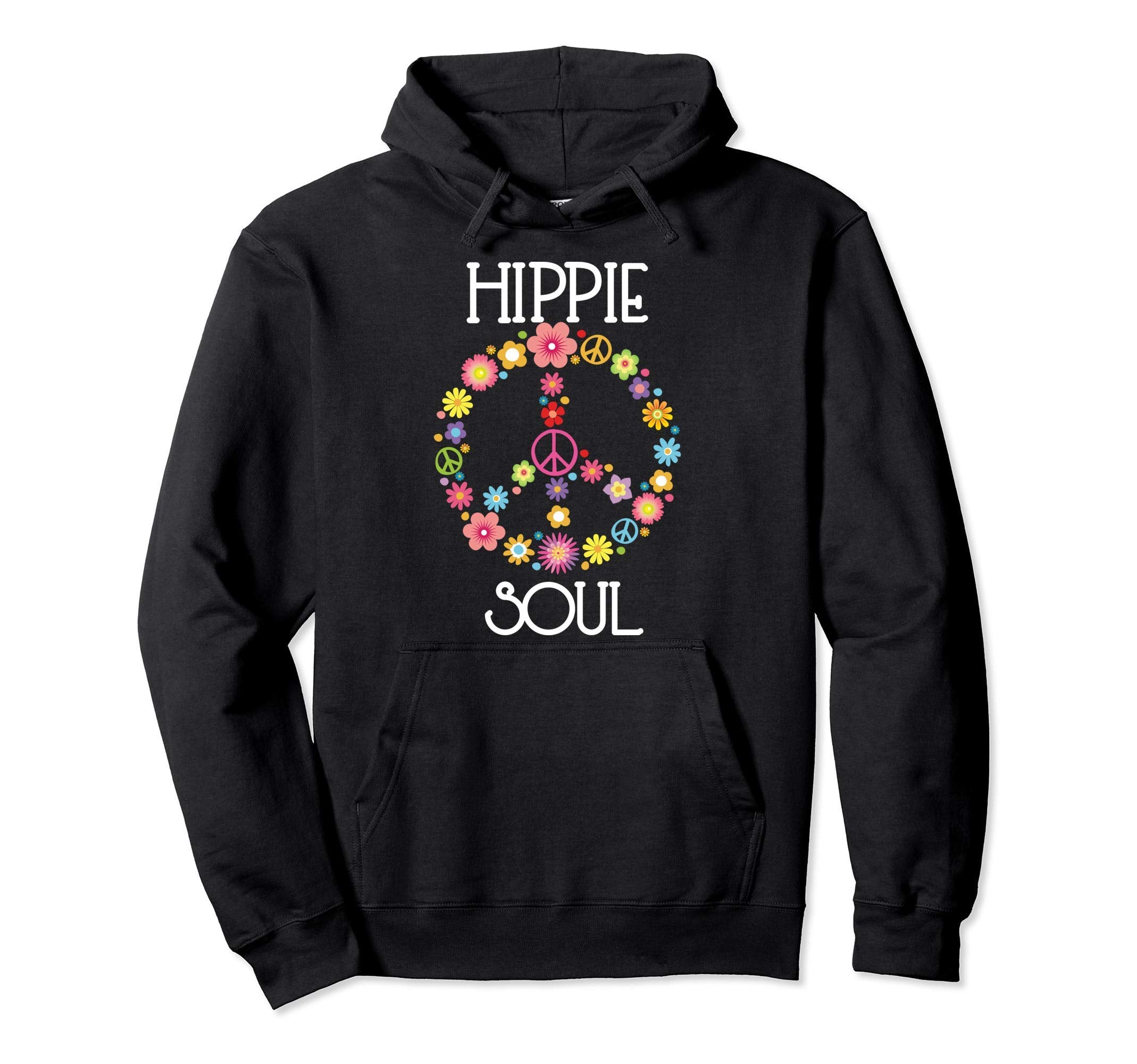Hippie Soul Flower Power Peace Sign Gypsy Hoodie - Minimalist Print Unisex - T-Shirt, Sweatshirt, Hoodie