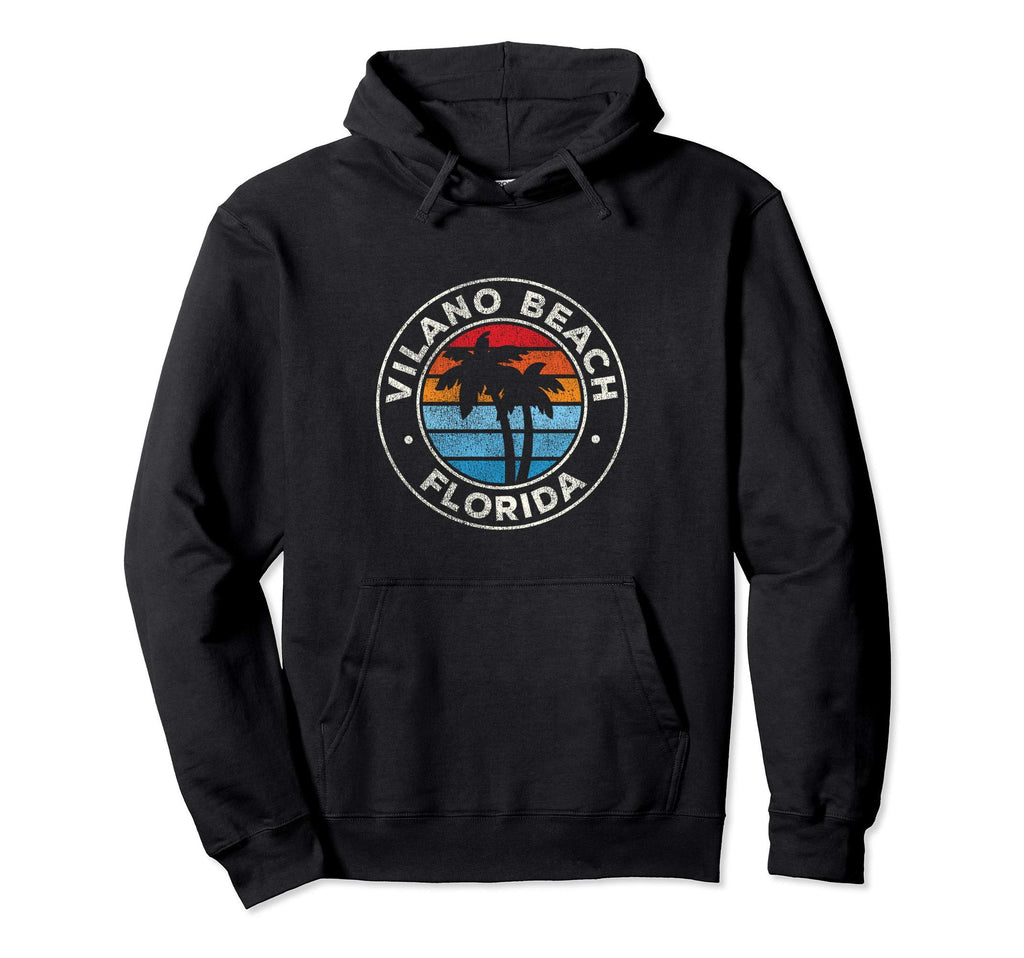 Vilano Beach Florida Fl 70S Hoodie - Trendy Graphic Men Women - T-Shirt, Sweatshirt, Hoodie