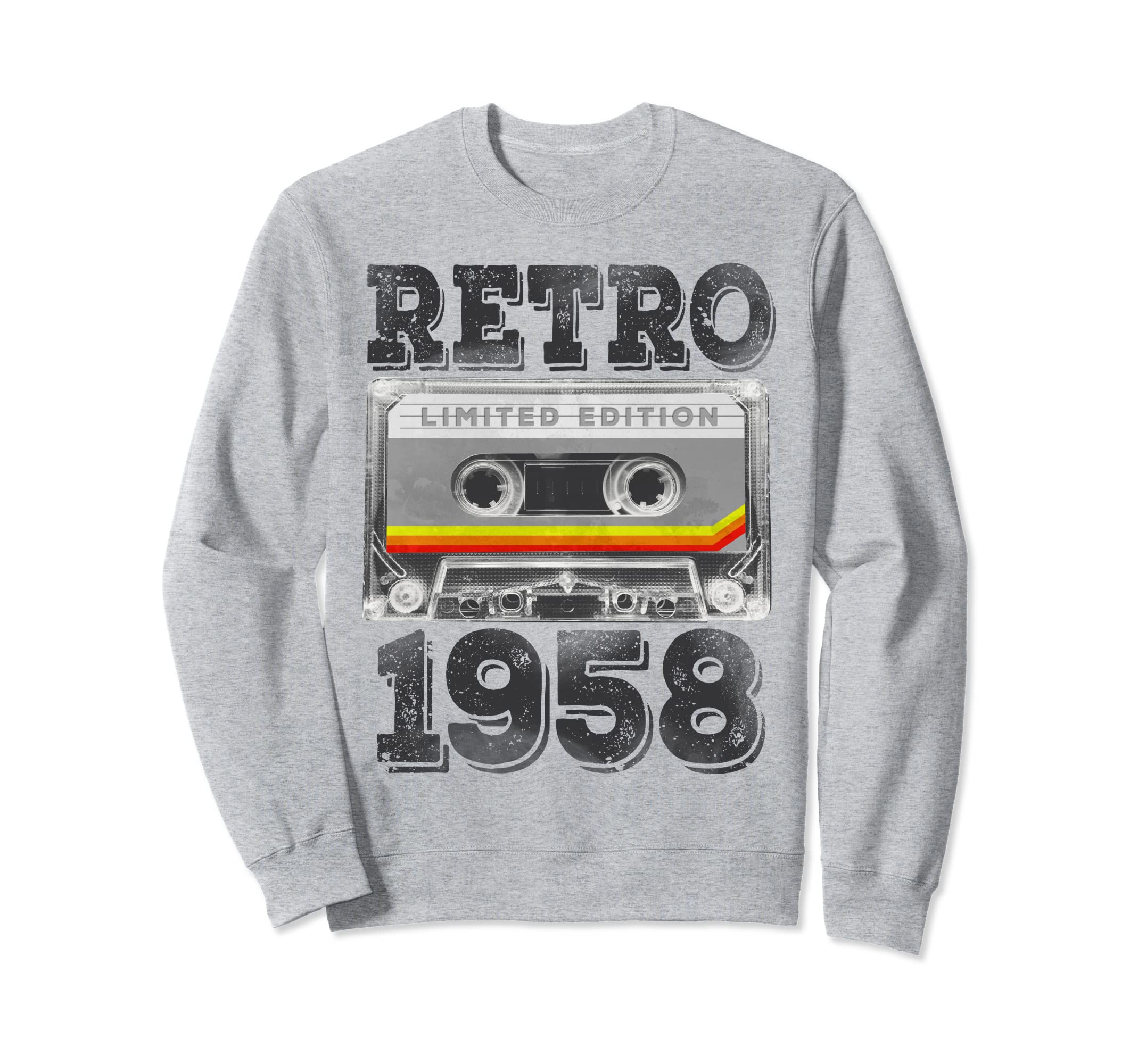 1958 64 Year Old Cassette Tape Sweatshirt - Casual Everyday Wear Unisex - T-Shirt, Sweatshirt, Hoodie