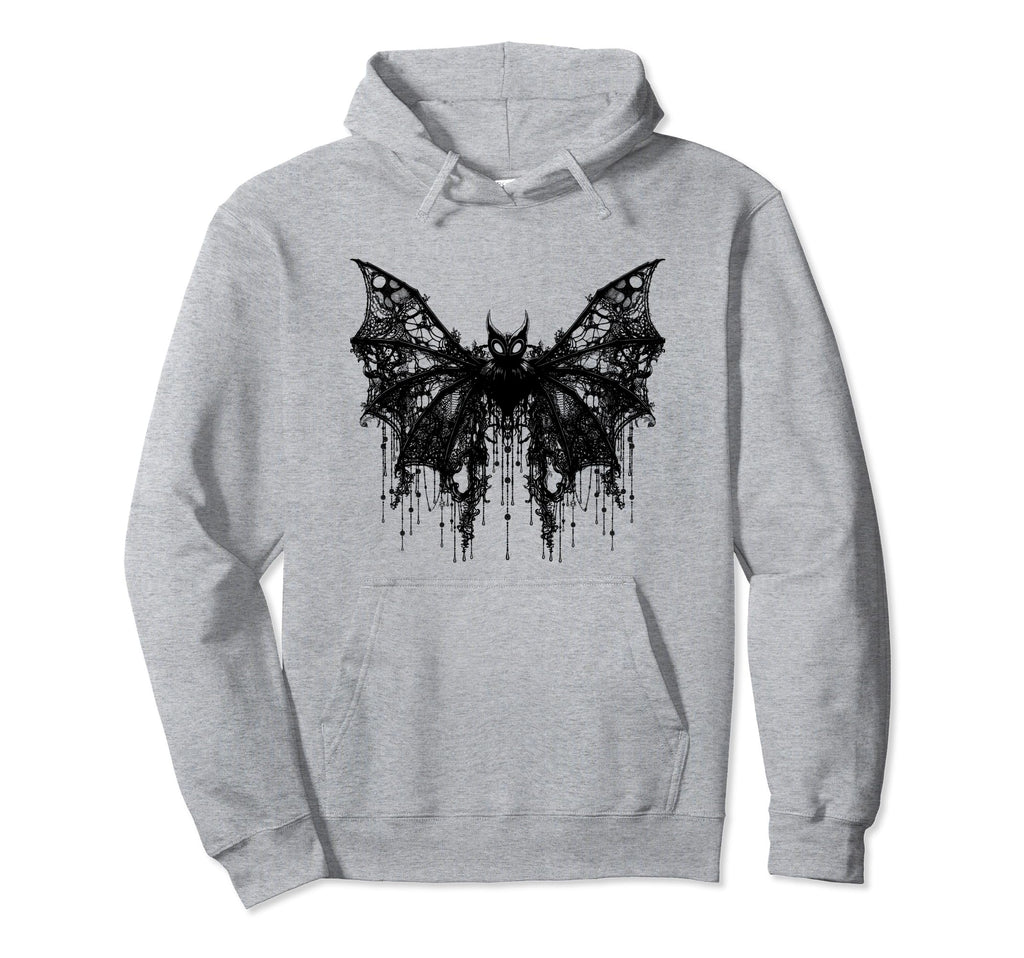 Bat Coquette Bow Halloween Bow Black Hoodie - Unique Graphic for Adults - T-Shirt, Sweatshirt, Hoodie