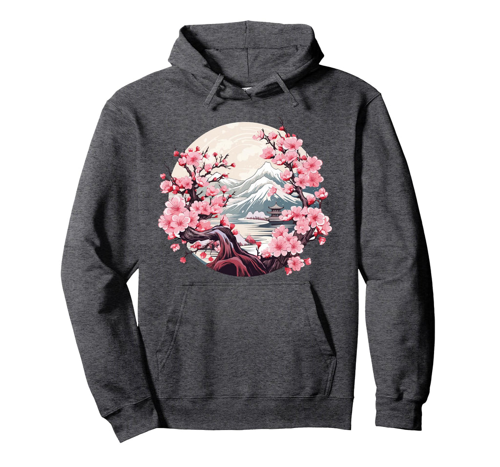 Japanese Aesthetic Vaporwave Cherry Blossom Hoodie - Unique Graphic Unisex - T-Shirt, Sweatshirt, Hoodie