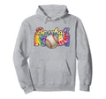 Baseball Mom Tie Dye Hippie Baseball Hoodie - Unique Graphic Unisex - T-Shirt, Sweatshirt, Hoodie