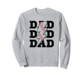 Baseball Dad Distressed Lightning Sweatshirt - Custom Art Print for Adults - T-Shirt, Sweatshirt, Hoodie