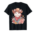 Cat Cowboy Western Country Cowgirl T-Shirt - Fun Novelty Design Men Women - T-Shirt, Sweatshirt, Hoodie